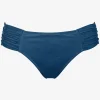 Summer Solids Ruched Side Bikini Bottom - Indian Ink
