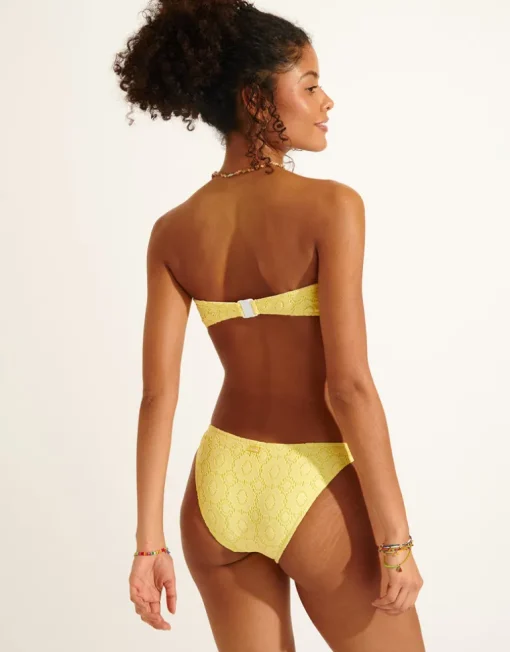 Sun Lace Myero Ring Bandeau Bikini Top - Yellow