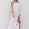 Tassel Slit Dress - White
