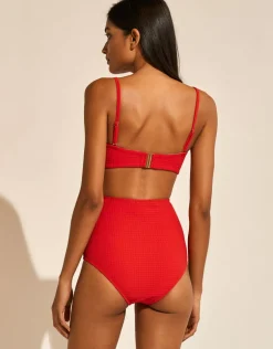 The Bloom High Waist Bikini Pant - Radiant Red