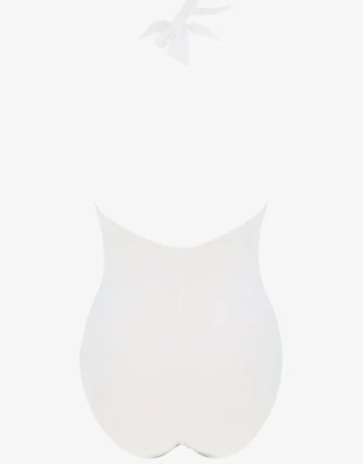 The White Collection Halter Swimsuit - Natural White