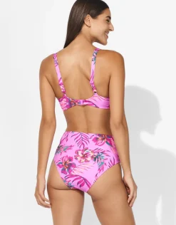 Tropic Radiance High Waist Bikini Pant - Electric Pink