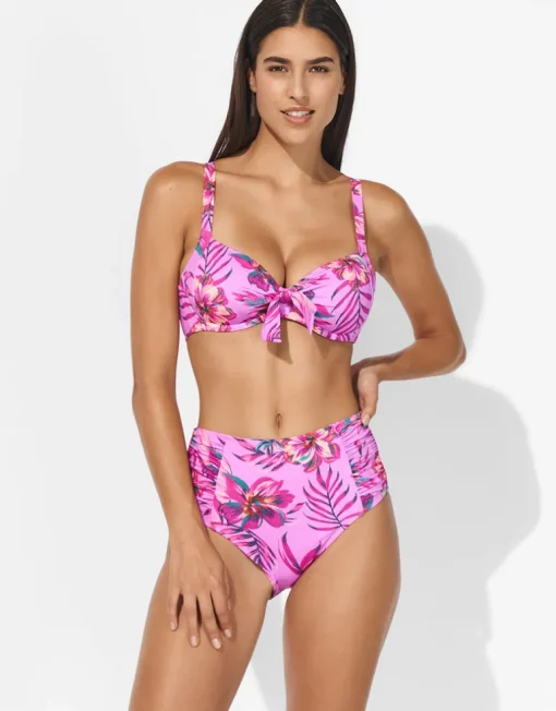 Tropic Radiance Underwired Bikini Top - Electric Pink