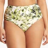 Troppica High Waist Gathered Side Bikini Pant - White