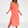 V Back Dress - Watermelon