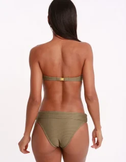 Venice Fold Over Bikini Bottom - Khaki