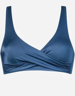 Viva Energy Twist Front Bikini Top - Denim Dose